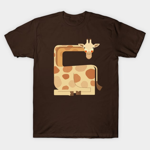 Giraffe, African Wildlife T-Shirt by theprintedsparrow